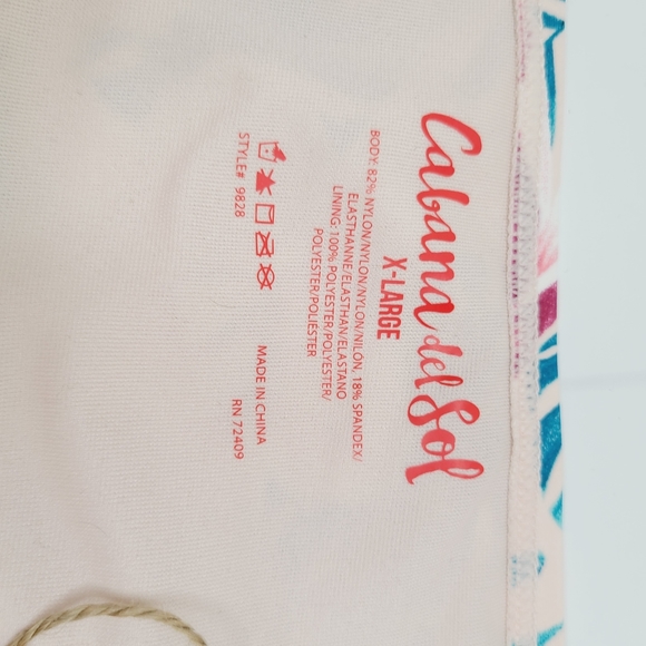 NWT Cabana Del Sol Floral Ruffled Bikini Set - Picture 4 of 8